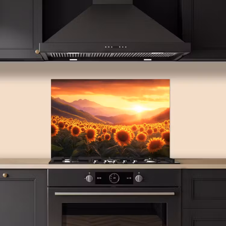 Paraschizzi cucina - Girasoli - Tramonto - Paesaggio — 5