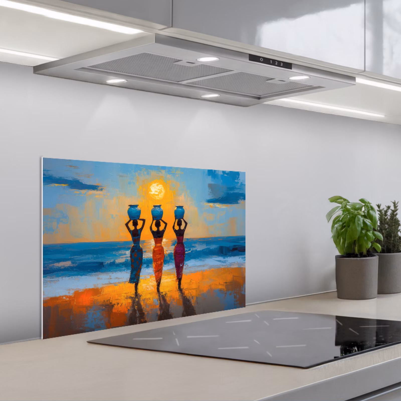 Paraschizzi cucina - Donne - Spiaggia - Tramonto — 1