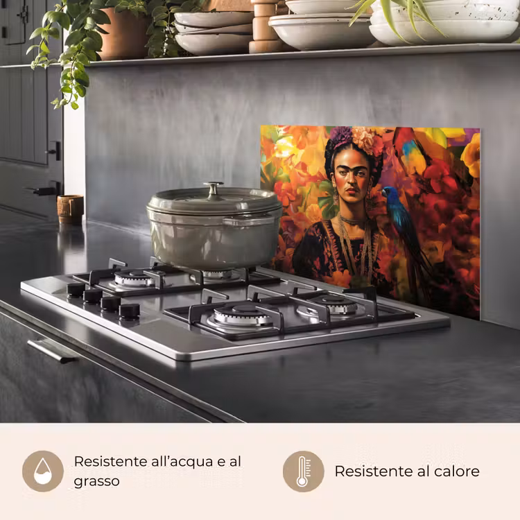 Paraschizzi cucina - Donna - Fiori - Pappagallo - Pittoresco — 2
