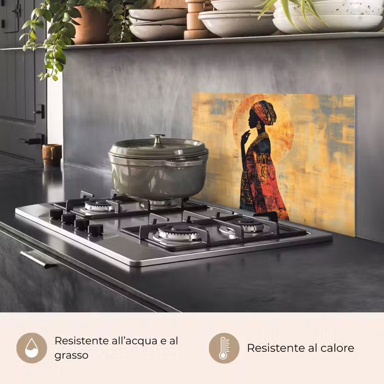 Paraschizzi cucina - Donna - Silhouette - Modelli - Ornato — 2