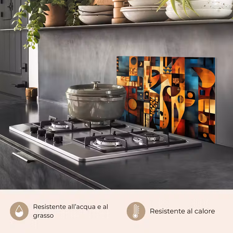 Paraschizzi cucina - Figure - Astratto - Simboli — 2