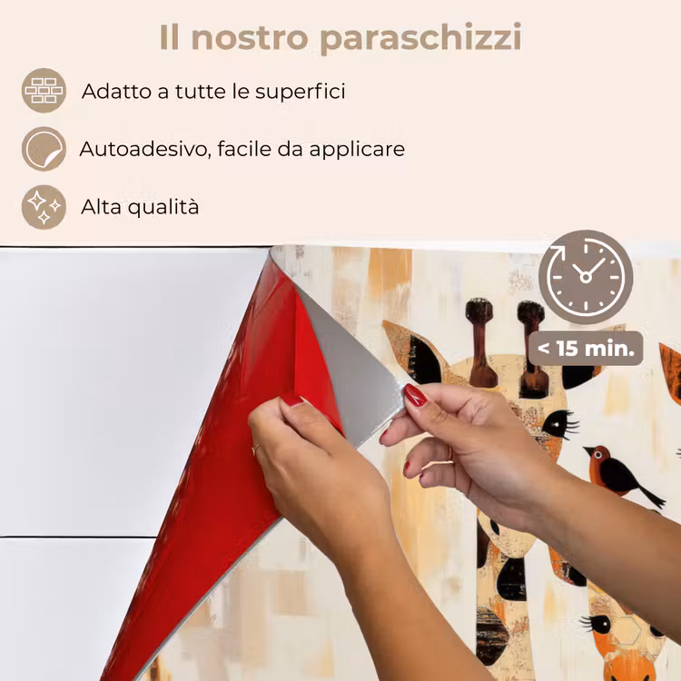 Paraschizzi cucina - Giraffe - Cartone animato - Crema — 4