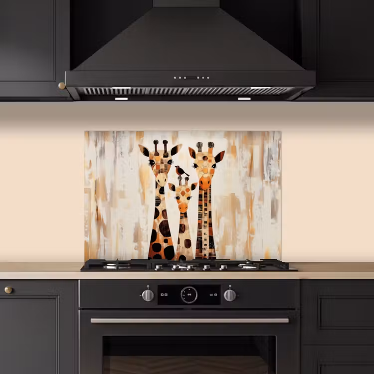 Paraschizzi cucina - Giraffe - Cartone animato - Crema — 5