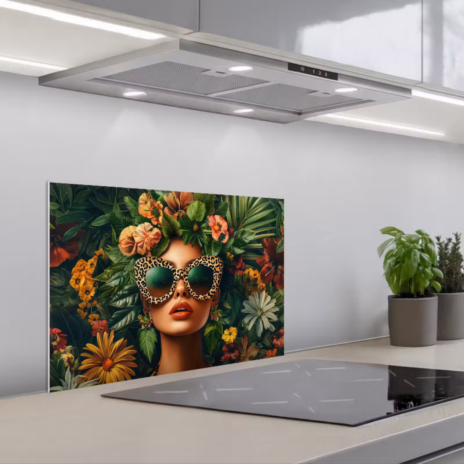 Paraschizzi cucina - Donna - Stampa pantera - Giungla - Natura - Lusso — 1