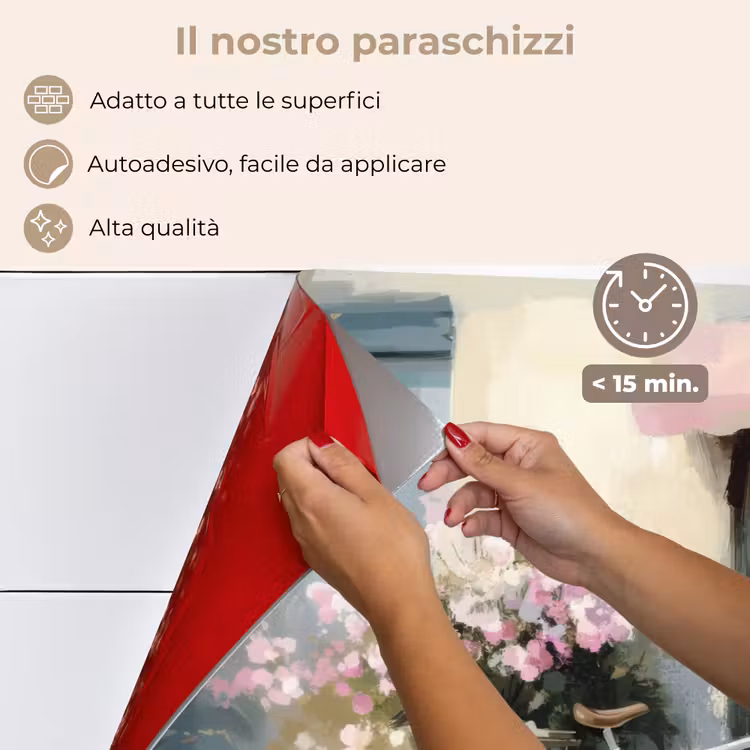 Paraschizzi cucina - Bicicletta - Colori pastello - Fiori — 4