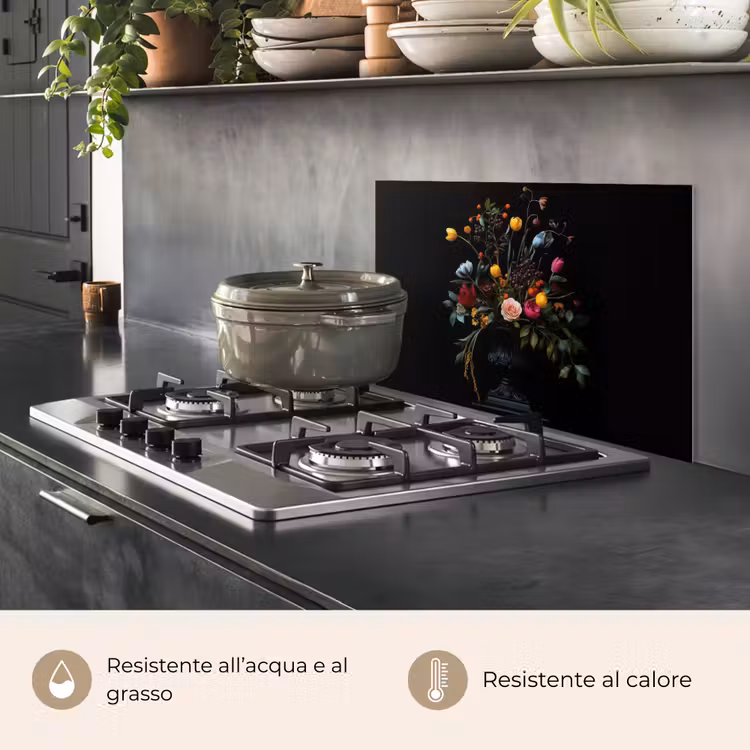 Paraschizzi cucina - Classico - Vaso - Bouquet - Fiori — 2