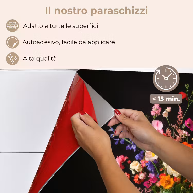 Paraschizzi cucina - Colorato - Bouquet - Vaso - Oro — 4