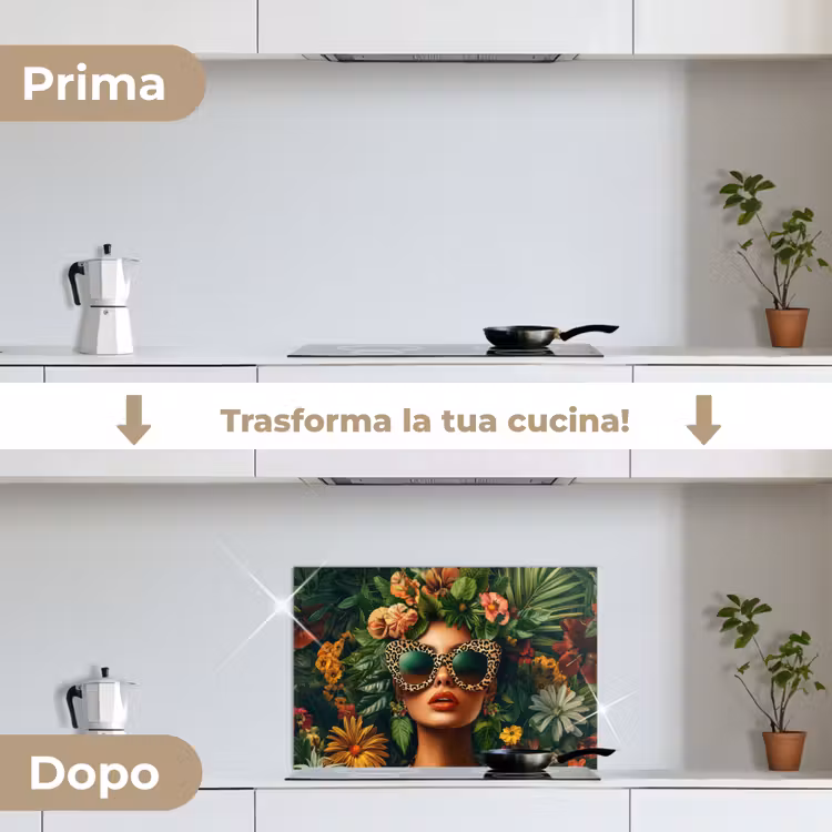 Paraschizzi cucina - Donna - Stampa pantera - Giungla - Natura - Lusso — 7