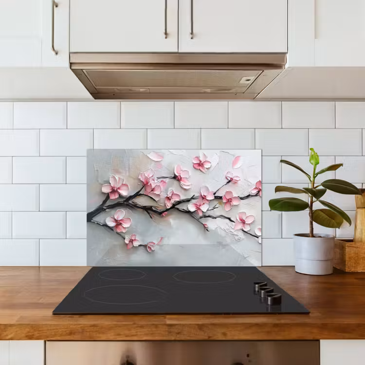 Paraschizzi cucina - Fiore - Artistico - Rosa - Sakura — 3