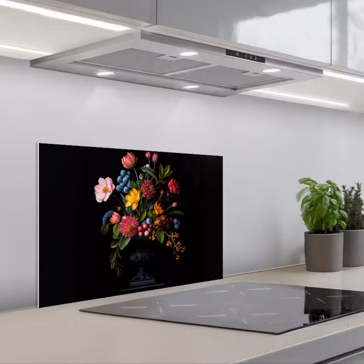 Paraschizzi cucina - Fiori - Allegro - Vaso — 1