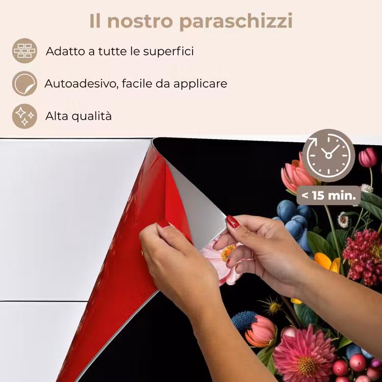 Paraschizzi cucina - Fiori - Allegro - Vaso — 4