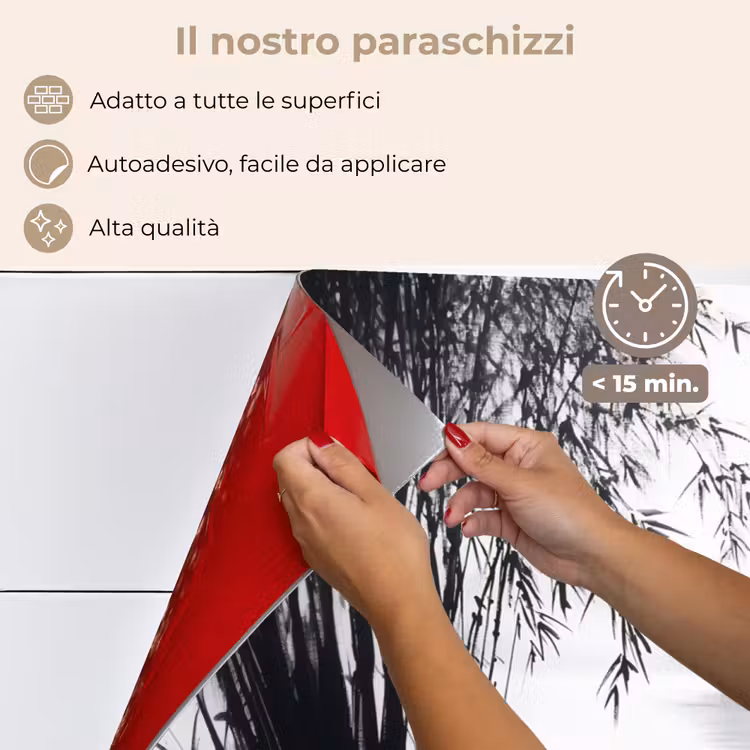 Paraschizzi cucina - Barca - Fiume - Bambù - Bianco — 4