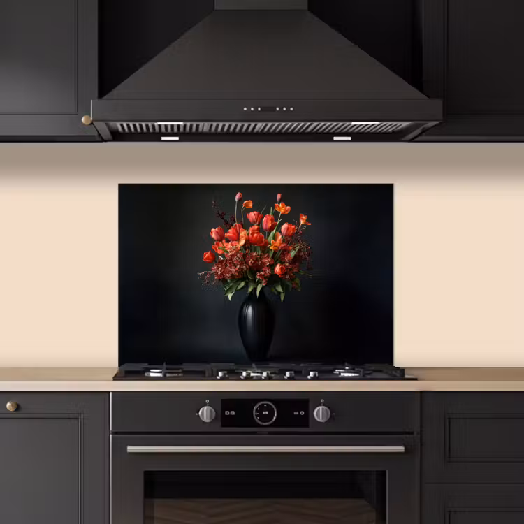 Paraschizzi cucina - Bouquet - Tulipani - Vaso - Rosso — 5