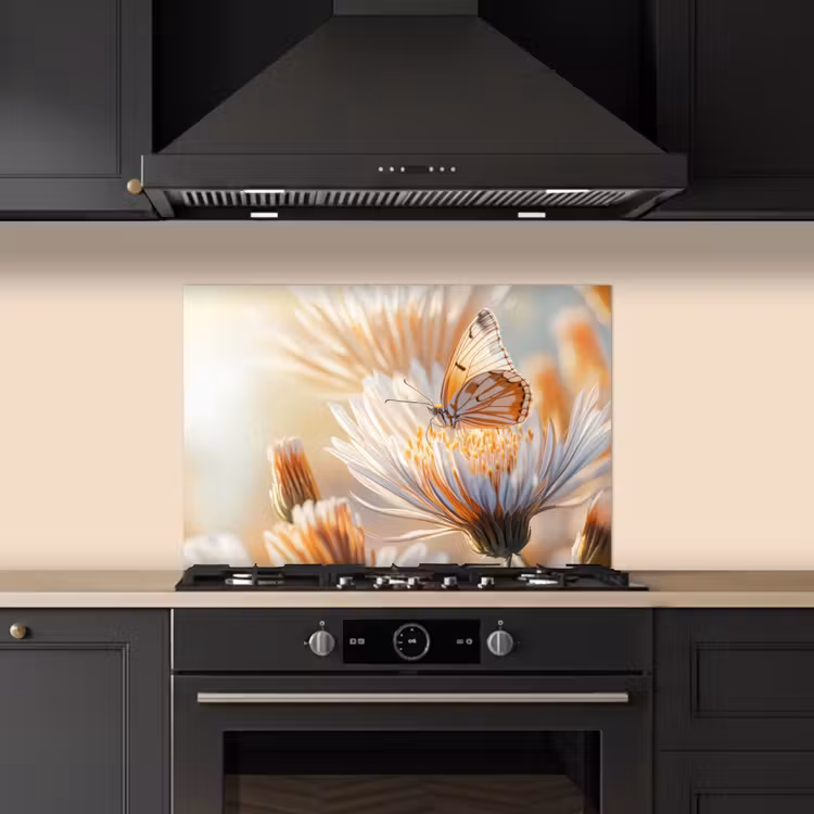 Paraschizzi cucina - Farfalla - Fiore - Arancione — 5