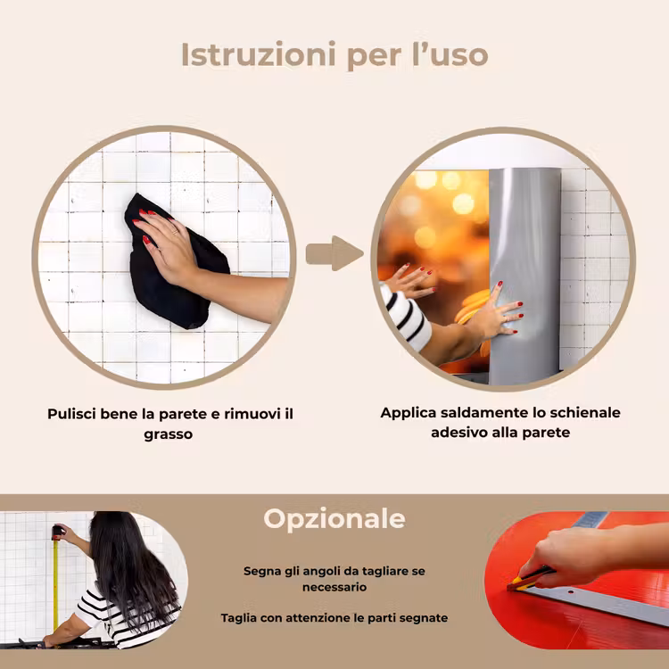 Paraschizzi cucina - Farfalla - Fiori - Arancione — 6