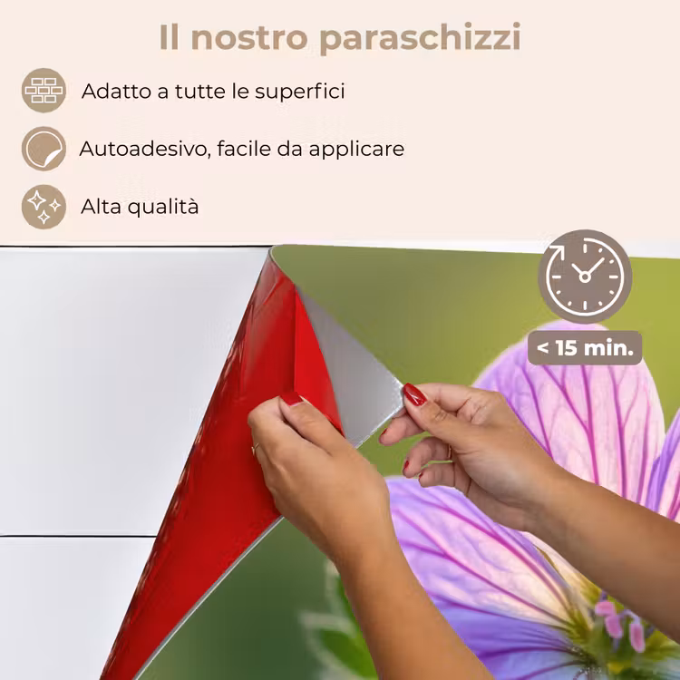 Paraschizzi cucina - Fiore - Primo piano - Viola — 4