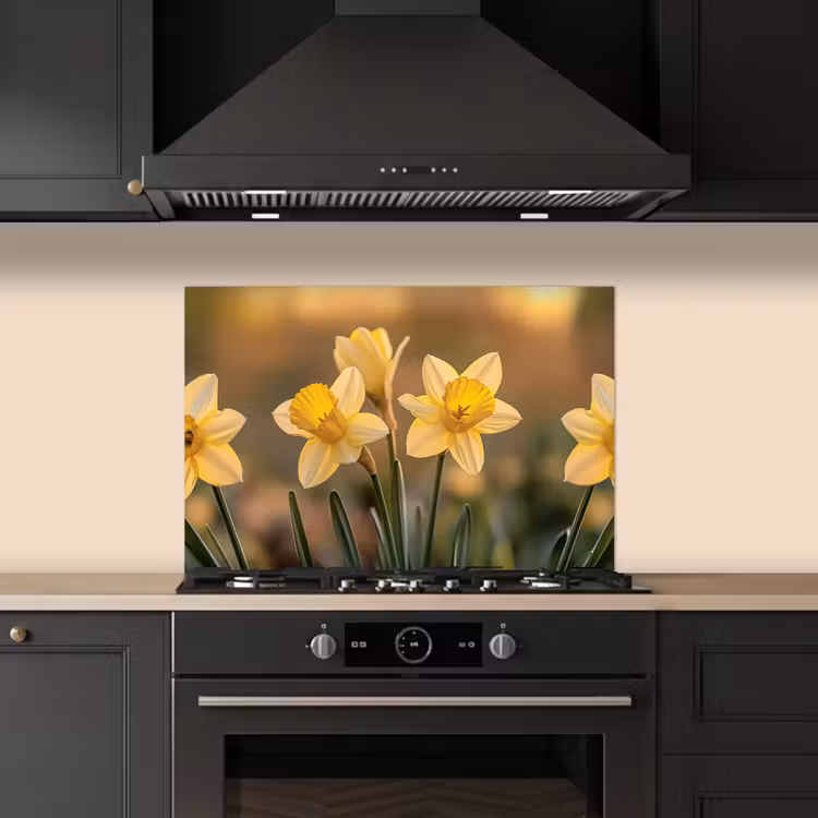 Paraschizzi cucina - Fiori - Giallo - Sfumato — 5