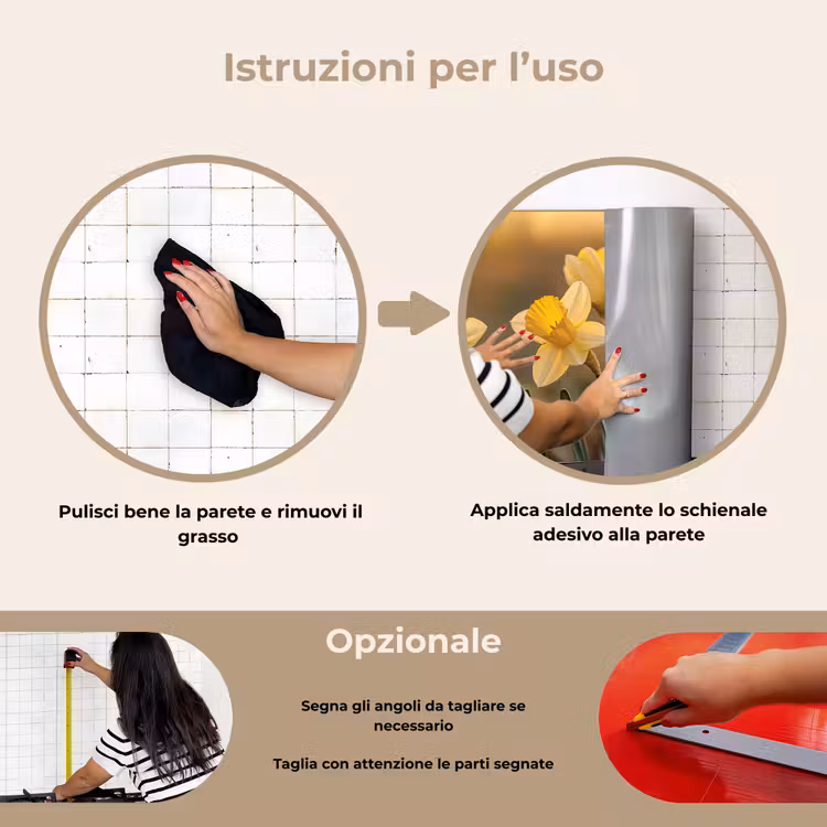 Paraschizzi cucina - Fiori - Giallo - Sfumato — 6