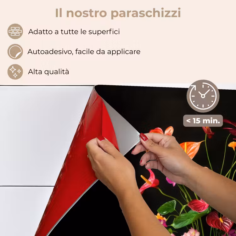 Paraschizzi cucina - Fiori - Vaso - Colorato — 4