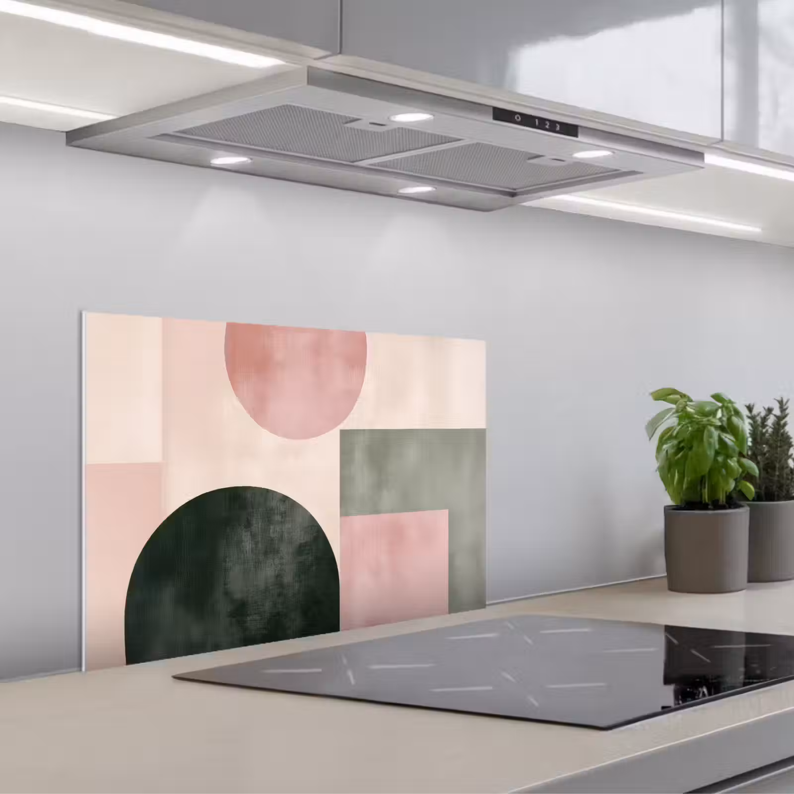 Paraschizzi cucina - Forme - Astratte - Cerchio - Nero — 1