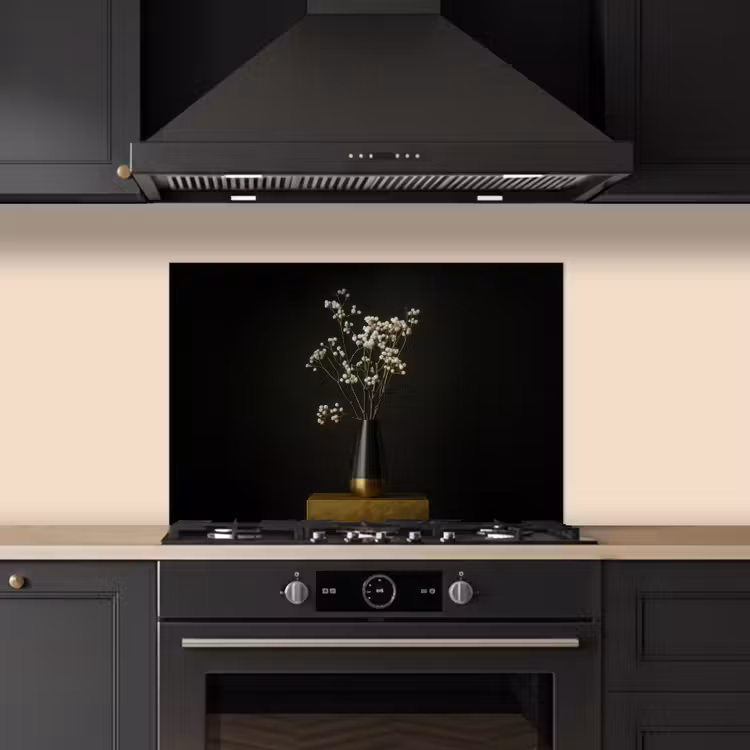 Paraschizzi cucina - Bulbi di fiori - Bianco - Vaso - Minimalista — 5