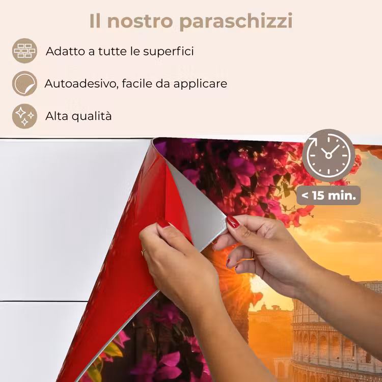 Paraschizzi cucina - Colosseo - Roma - Fiori rosa — 4