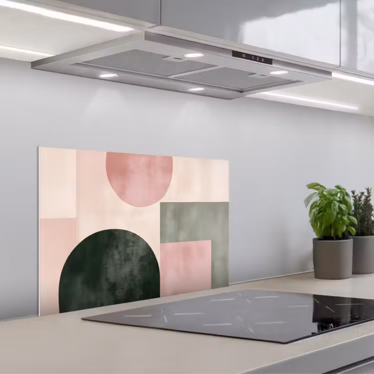 Paraschizzi cucina - Forme - Astratte - Cerchio - Nero — 1