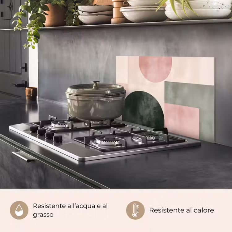 Paraschizzi cucina - Forme - Astratte - Cerchio - Nero — 2
