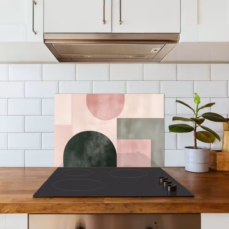 Paraschizzi cucina - Forme - Astratte - Cerchio - Nero — 3
