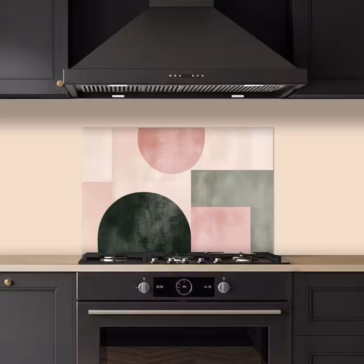 Paraschizzi cucina - Forme - Astratte - Cerchio - Nero — 5