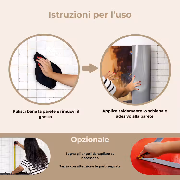 Paraschizzi cucina - Giraffa - Marrone - Astratto - Dipinto — 6