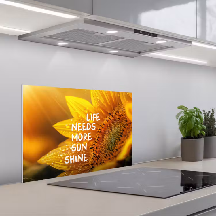Paraschizzi cucina - Girasole - Primo piano - Giallo - Citazione — 1