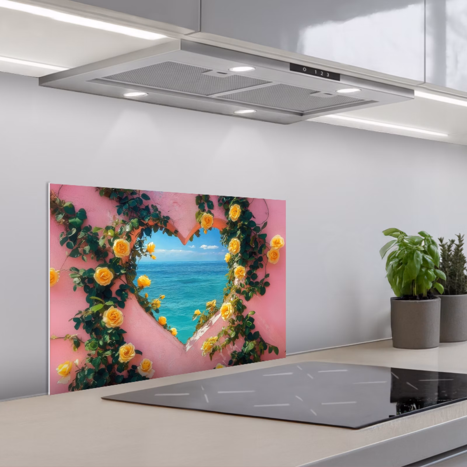 Paraschizzi cucina - Cuore - Mare - Muro — 1