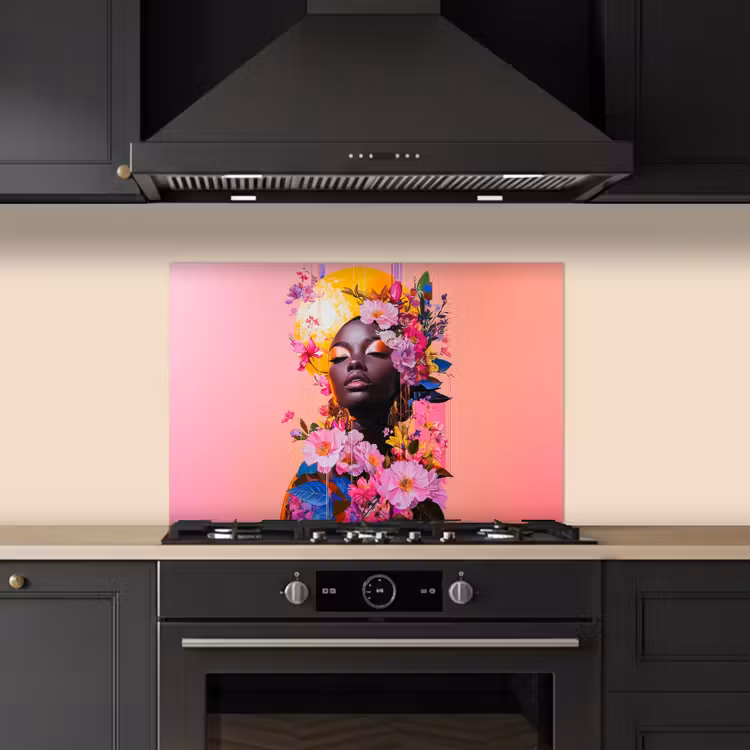Paraschizzi cucina - Colorato - Fiori - Donna - Sole — 5