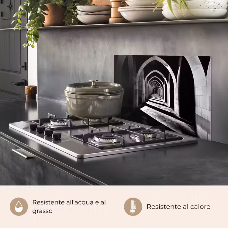 Paraschizzi cucina - Corridoio - Archi - Ombra - Profondità — 2