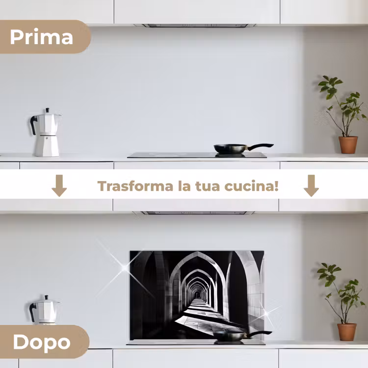 Paraschizzi cucina - Corridoio - Archi - Ombra - Profondità — 7
