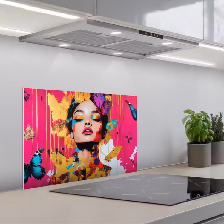 Paraschizzi cucina - Donna - Astratto - Colorato — 1