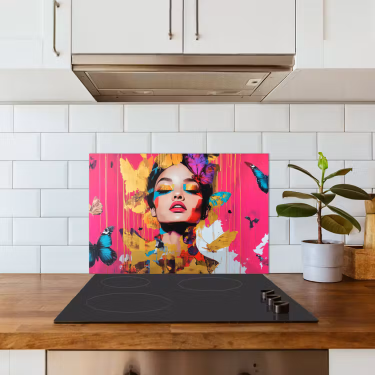 Paraschizzi cucina - Donna - Astratto - Colorato — 3