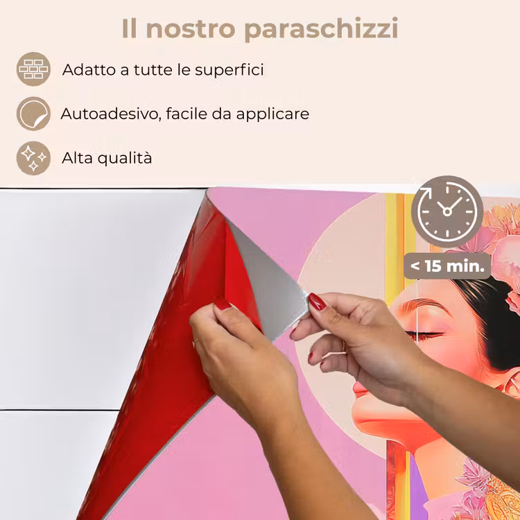 Paraschizzi cucina - Donna - Fiori - Viola - Astratto — 4