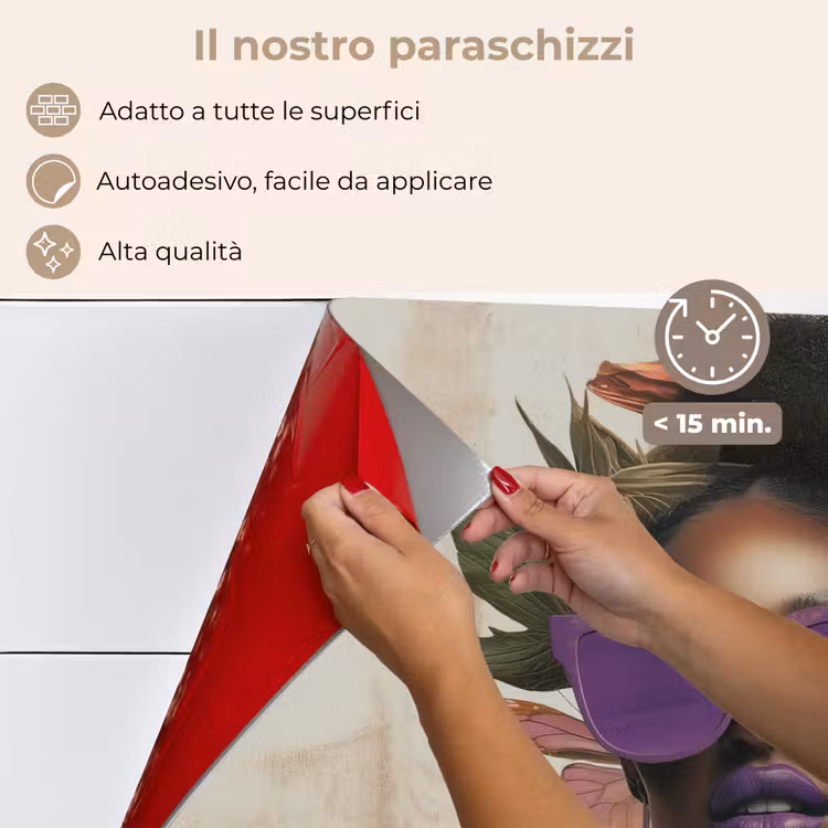 Paraschizzi cucina - Donna - Occhiali da sole - Farfalla - Fiori — 4