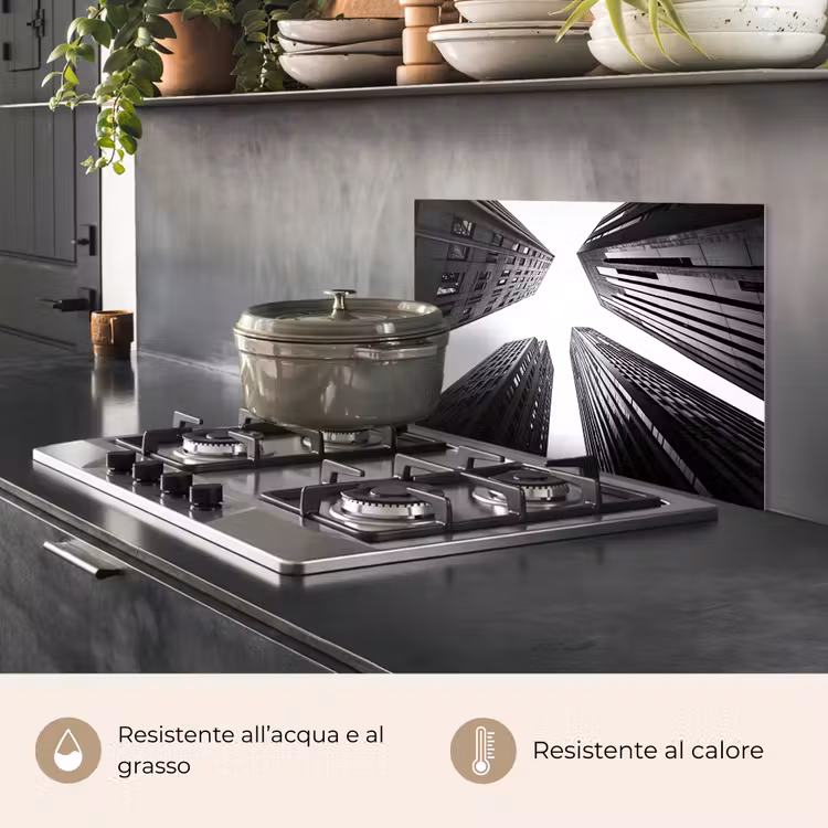 Paraschizzi cucina - Edifici - Cielo - Nero — 2