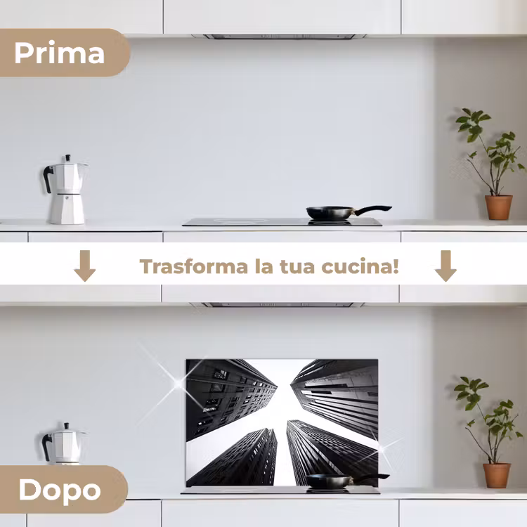 Paraschizzi cucina - Edifici - Cielo - Nero — 7