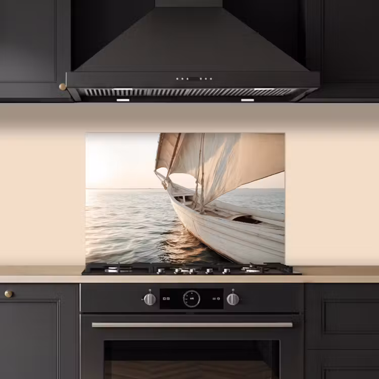 Paraschizzi cucina - Barca a vela - Mare - Beige - Sole — 5