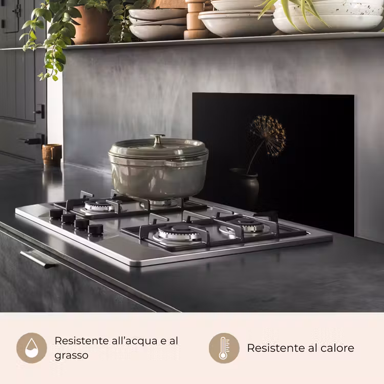 Paraschizzi cucina - Bulbo - Secco - Vaso - Nero — 2