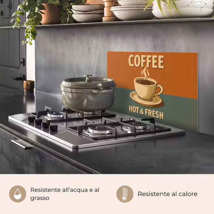Paraschizzi cucina - Caffè - Tazza - Vintage - Citazione — 2