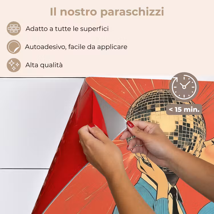 Paraschizzi cucina - Donna - Retrò - Palla da discoteca - Bacio — 4