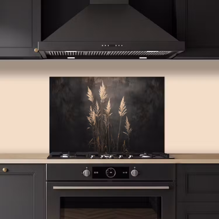 Paraschizzi cucina - Erba ornamentale - Pennacchi - Illuminazione - Nero — 5