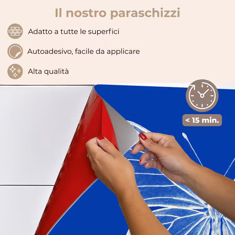 Paraschizzi cucina - Farfalla - Bianco - Puntinato — 4