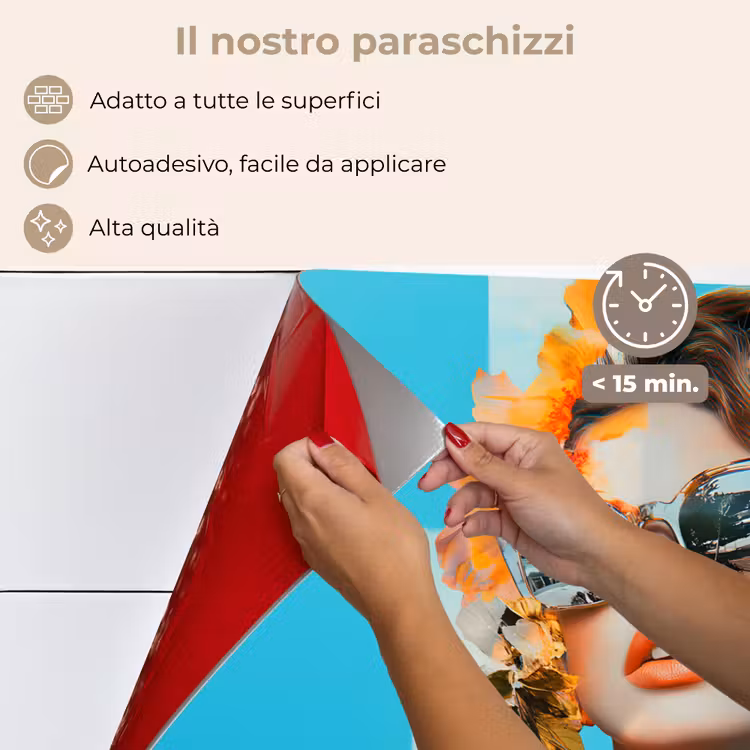 Paraschizzi cucina - Fiori - Donna - Occhiali da sole - Blu — 4