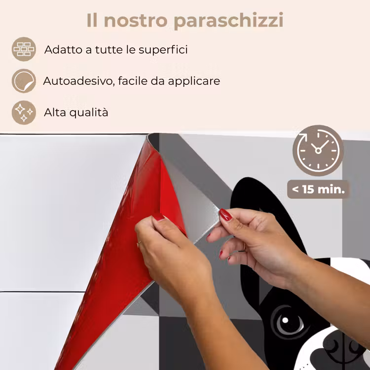 Paraschizzi cucina - Bulldog - Nero - Astratto - Aerei — 4